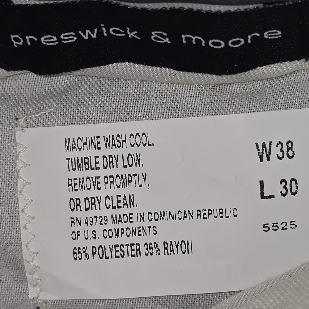 PRESSWICK & MOORE EXTENDER MENS CASUAL DRESS PANT CHARCOL GRAY NWT 38X30